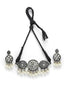 Silver-Toned White Stone Studded Choker Jewellery Set