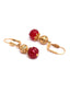 Gold-Plated Red Beaded Jewellery Set