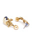 Gold-Plated Gold-Toned Stone Studded Off-White Pearl Beaded Meenakari Jewellery Set