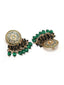 Gold-Plated White & Green Kundan-Studded & Beaded Vilandi Jewellery Set