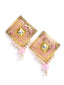 Women Gold-Plated White & Pink Pearl Beaded Choker Jewellery Set