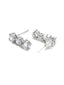 Silver-Toned & White Rhodium Plated AD Studded Jewellery Set