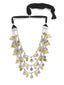 Silver-Toned & Gold-Toned German Silver Oxidised Necklace