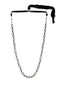 Silver-Toned & Black German Silver Oxidised Necklace