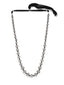 Silver-Toned & Black German Silver Oxidised Necklace