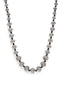 Silver-Toned & Black German Silver Oxidised Necklace