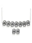 Silver-Toned Oxidized Antique Temple Choker Necklace with Earrings