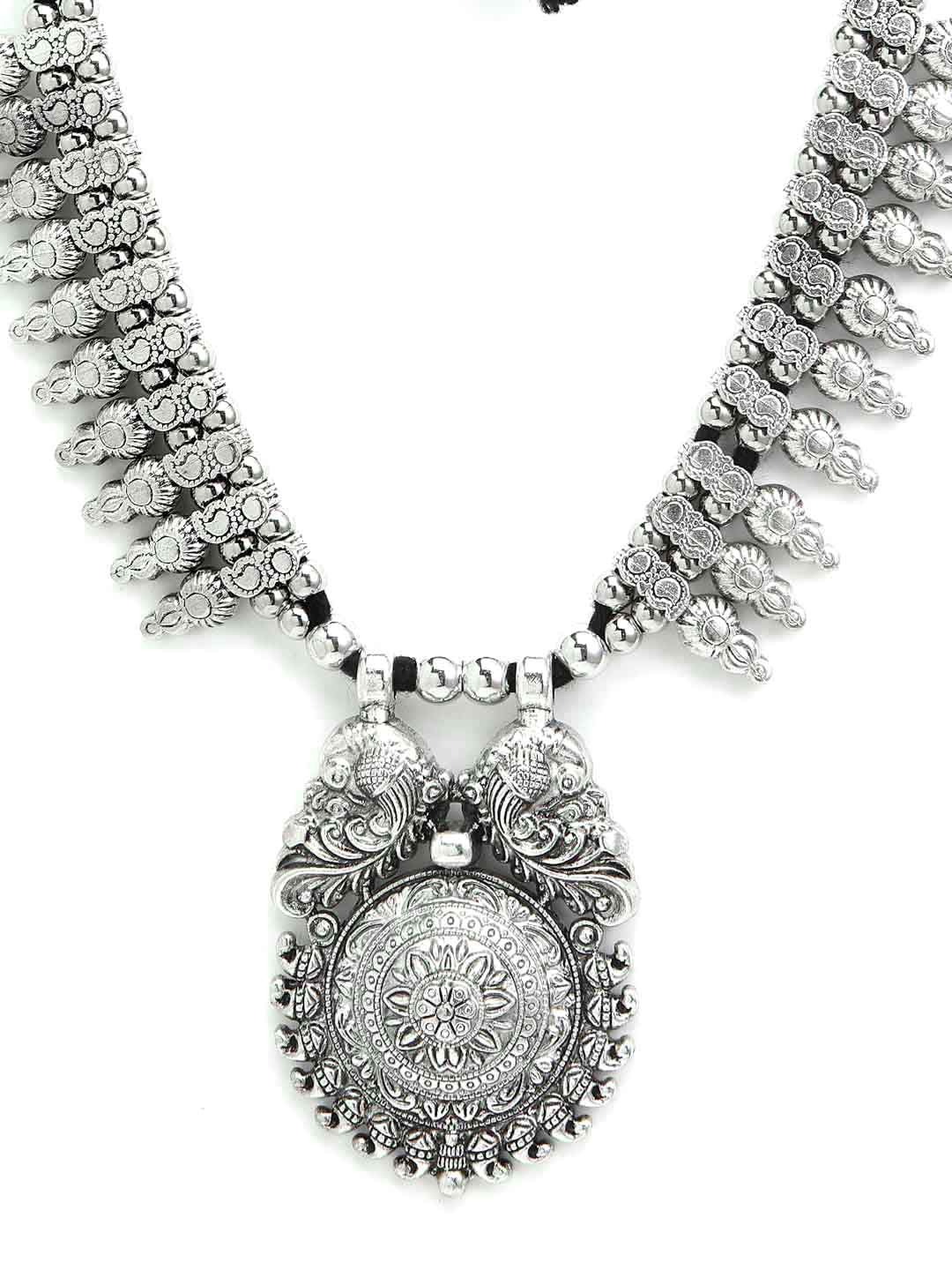 Silver-Plated German Silver Oxidised Necklace