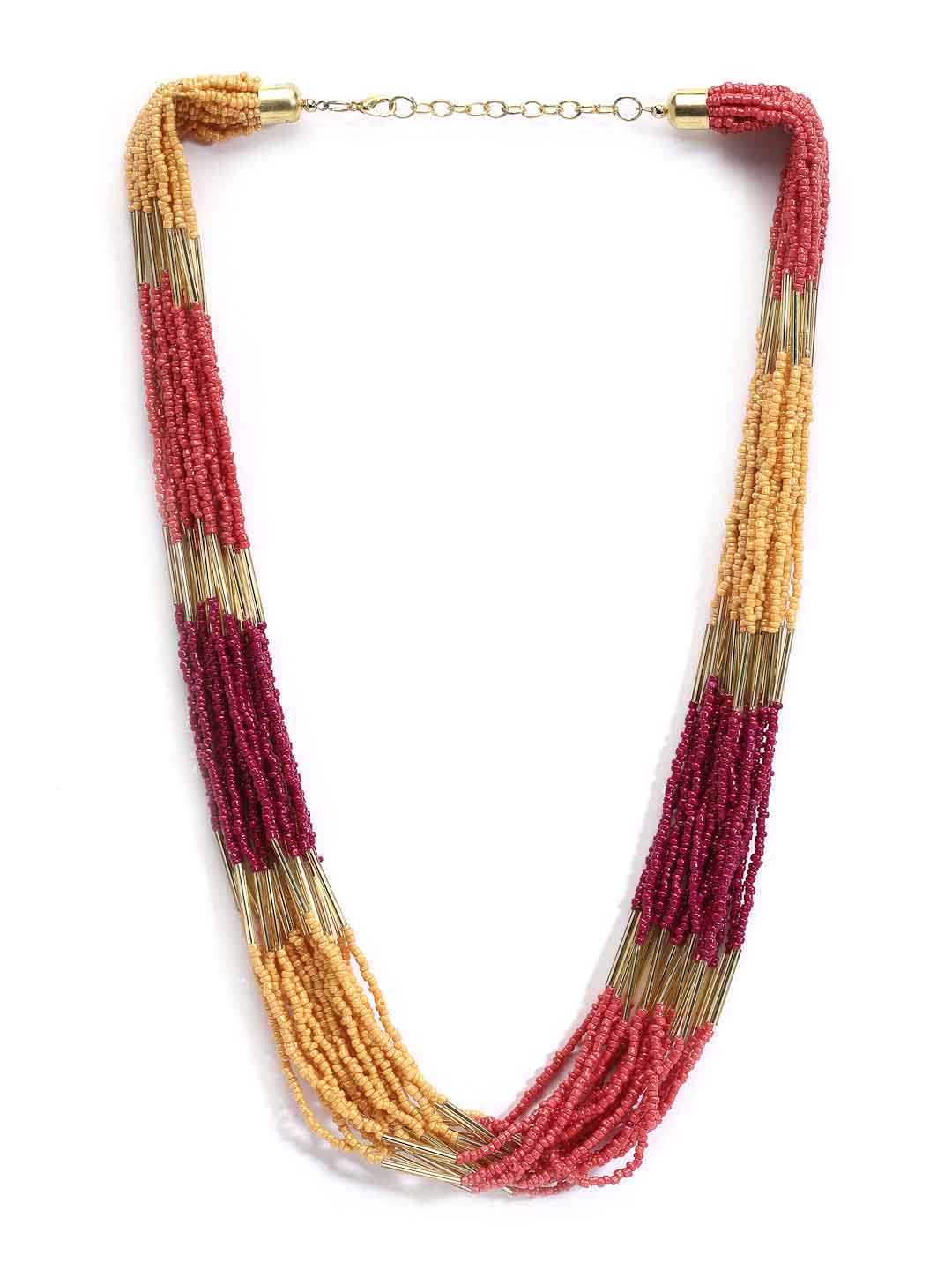 Gold-Plated & Yellow Layered Necklace