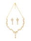 Women Gold-Plated & White AD-Studded Jewellery Set