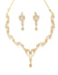 Women Gold-Plated & White AD-Studded Jewellery Set