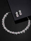 Women Rhodium-Plated Silver-Toned & Pink AD Studded Jewellery Set