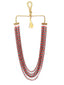 Red & Green Gold-Plated Necklace