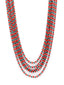 Red & Green Gold-Plated Necklace