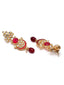 Gold-Plated & Red Stone beaded Jewellery Set