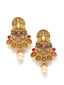 Gold-Plated Stone Studded Peacock-Shaped Jewellery Set