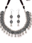 Silver -Toned Oxidised Jewellery Set