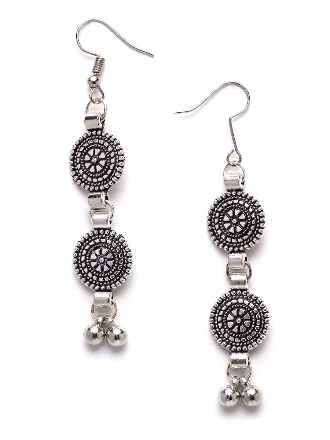 Silver -Toned Oxidised Jewellery Set