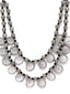 Silver-Plated German Silver Coin Oxidised Necklace