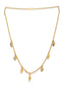 Women Set Of 3 Gold-Plated & Green Brass Charm Necklace