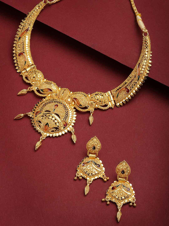 Gold-Plated Traditional Jewellery Set