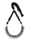 Silver-Toned & Black German Silver Oxidised Necklace