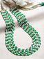 Green & White Layered Necklace