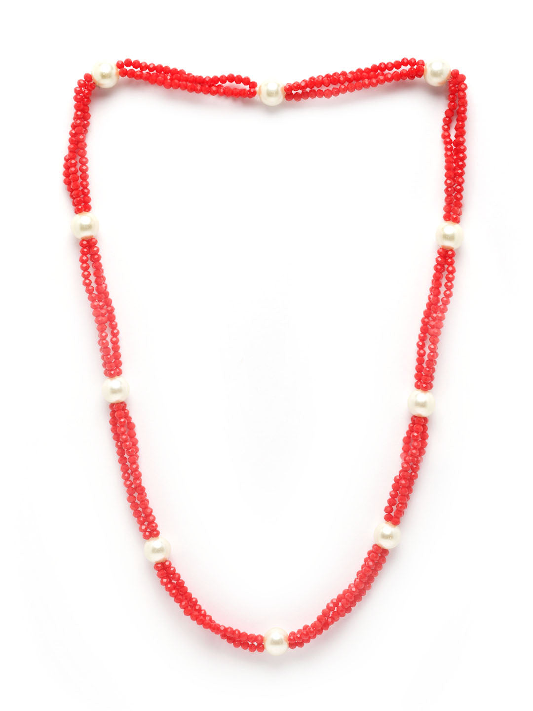 Red & White Handcrafted Necklace