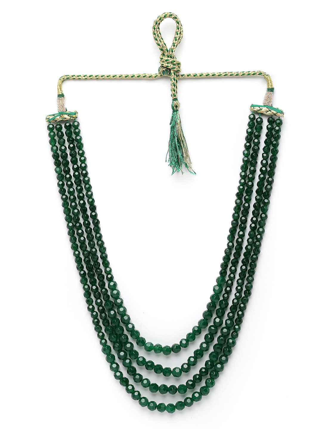 Green Handcrafted Multistring Necklace