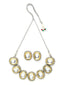 Gold-Plated White Kundan Stone-Studded Jewellery Set