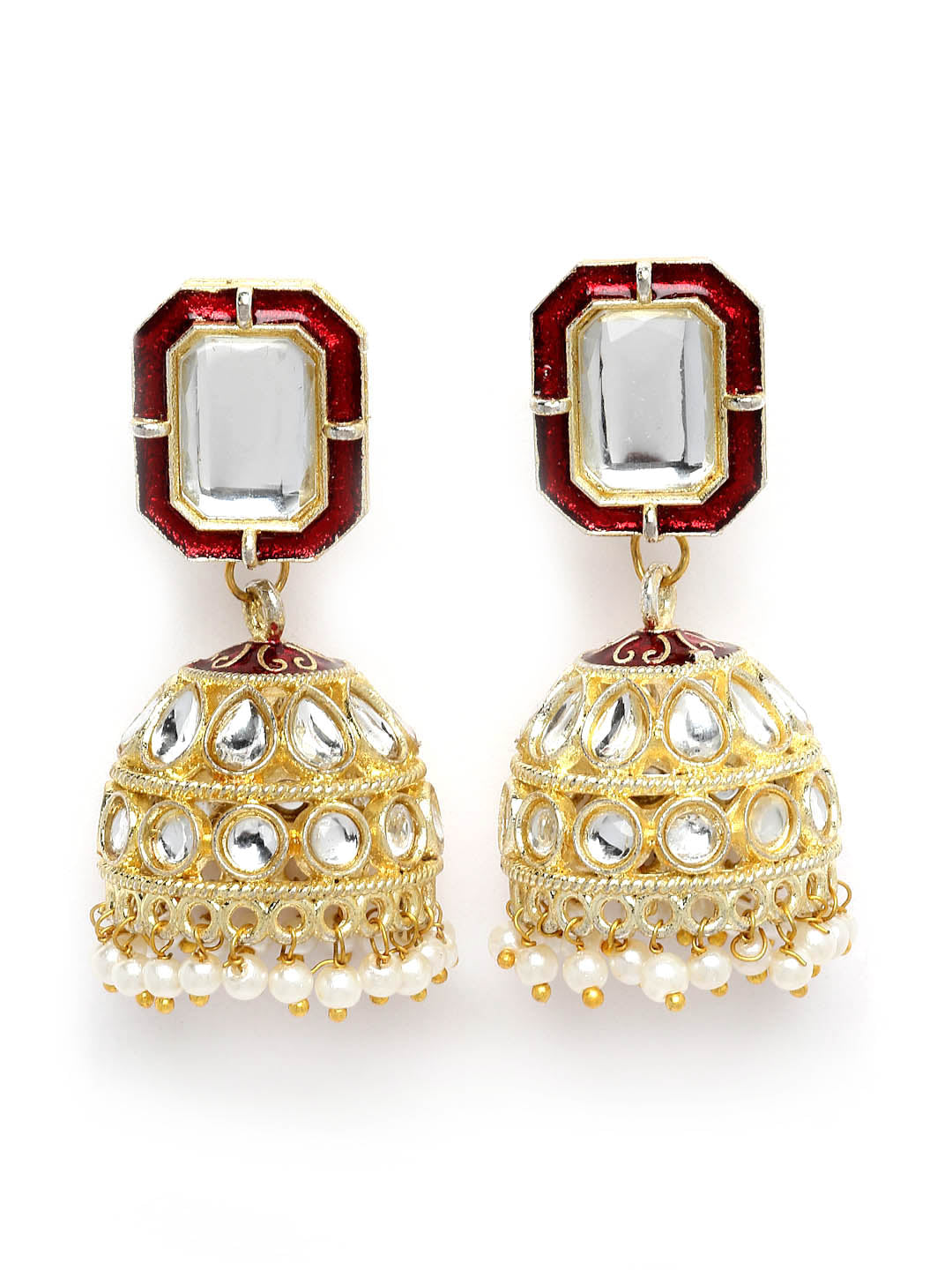 Gold-Plated Kundan & Pearl Jewellery Set