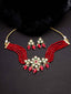 Gold-Plated Kundan Studded & Beaded Jewellery Set