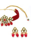 Gold-Plated Kundan Studded & Beaded Jewellery Set