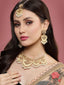 Gold-Plated Gold Kundan & Pearl Jewellery Set