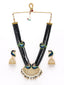 Gold-Plated & Green Meenakari Jewellery Set