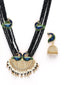 Gold-Plated & Green Meenakari Jewellery Set