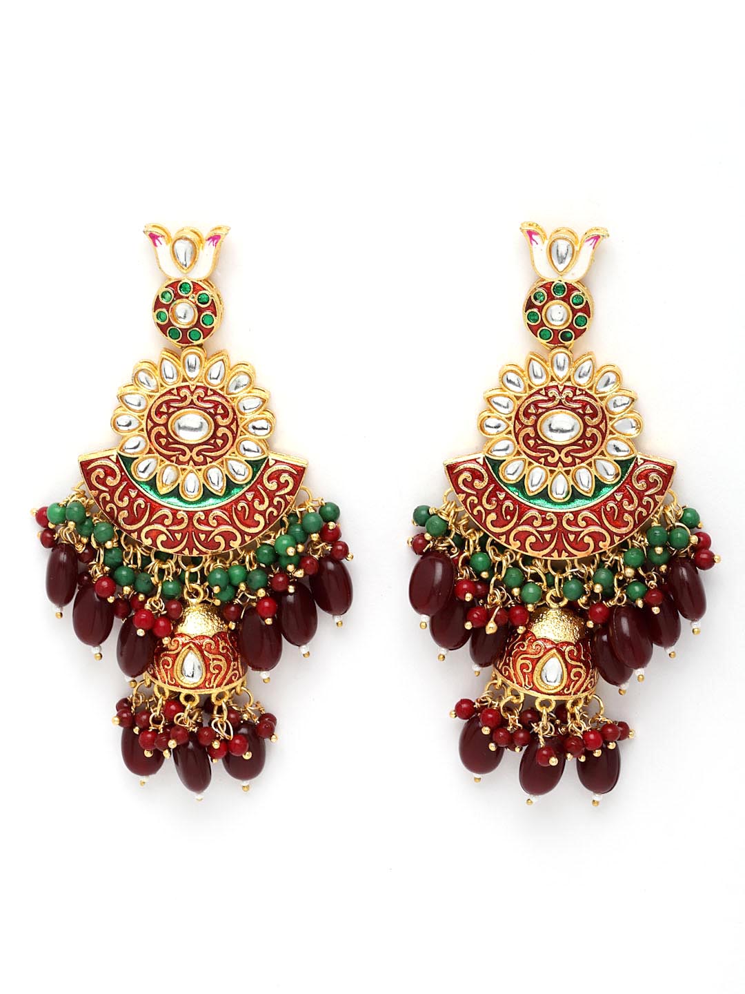 Kundan & Pearl Meenakari Choker Jewellery Set