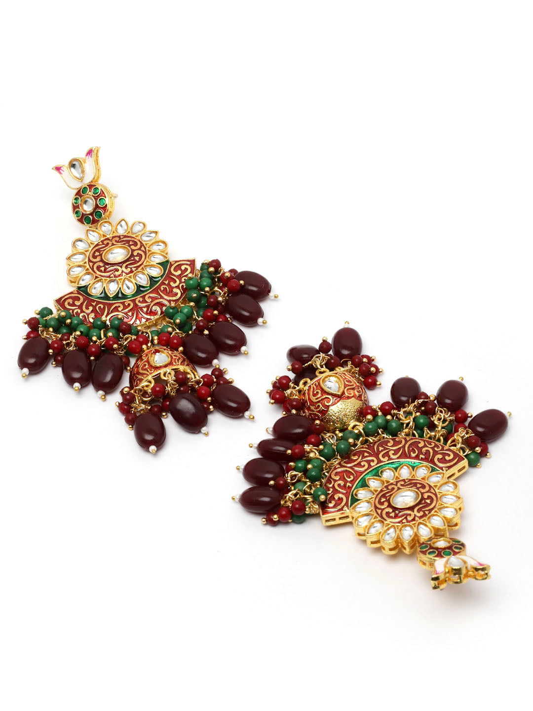 Kundan & Pearl Meenakari Choker Jewellery Set