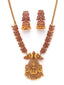 Gold-Plated & Stone-Studded Temple Jewellery Set