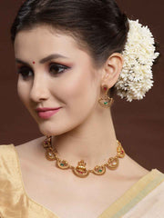 Gold-Plated & Stone-Studded Jewellery Set