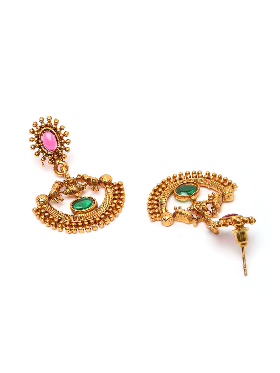 Gold-Plated & Stone-Studded Jewellery Set