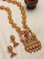 Red Gold Plated Temple Jewellery Set