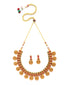 Gold-Plated & Red Ruby Stone Choker Temple Jewellery Set