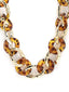 Gold-Toned & Brown Leopard Style Bold Necklace