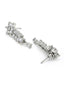 Rhodium Plated Silver-Toned White AD Studded Handcrafted Jewellery Set