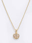 Set Of 3 Gold-Plated White AD-Studded Handcrafted Pendants With Chains