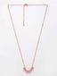 Rose Gold Plated Diamond-Look Foldable Pendant with Chain