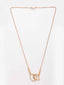 Women Gold-Plated White CZ-Studded Pendant With Chain