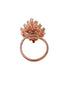 Rose Gold-Plated White AD-Studded Handcrafted Adjustable Finger Ring