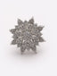 Silver-Plated White CZ-Studded Adjustable Finger Ring